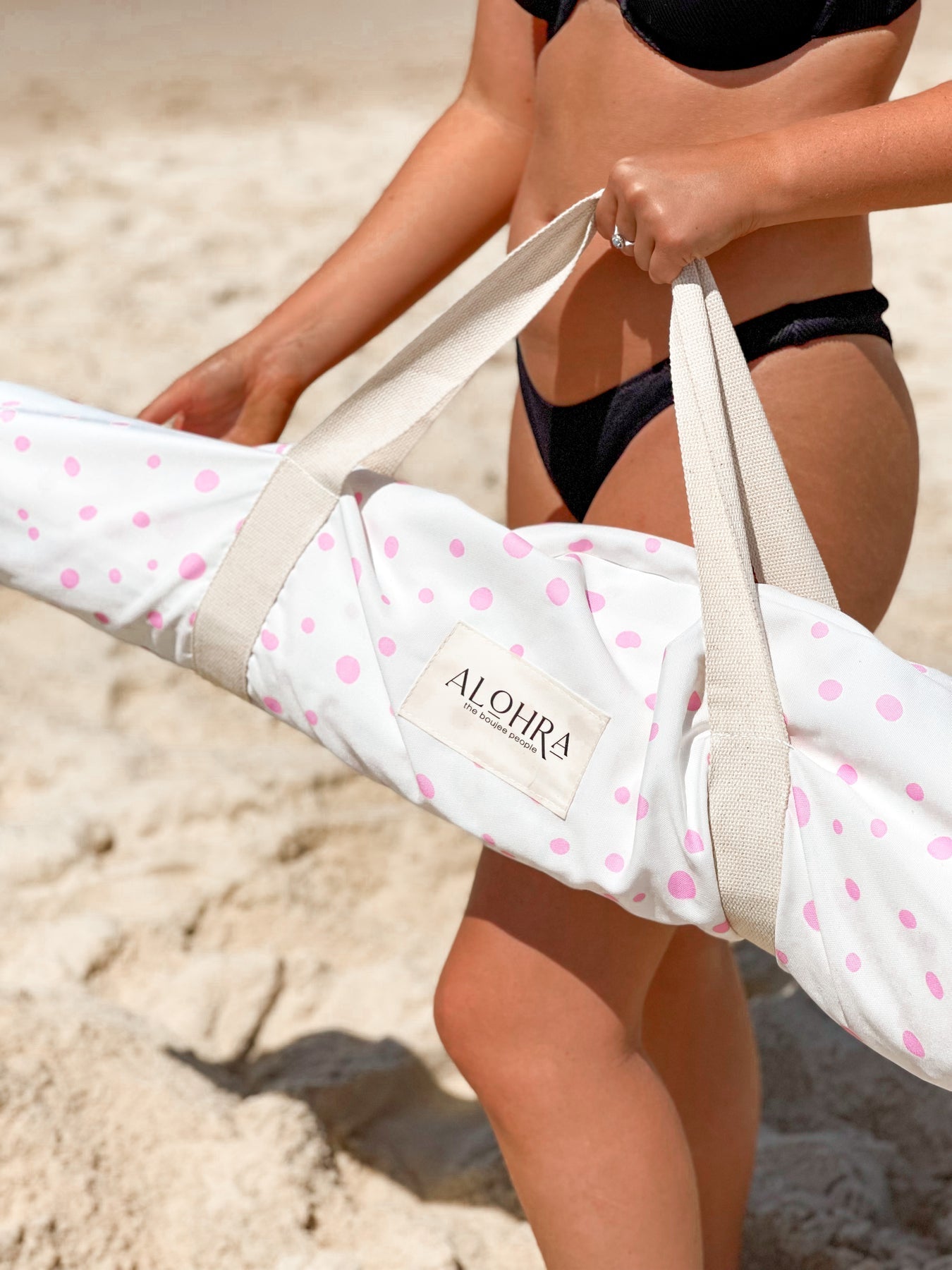 PARASOL DE PLAGE DELUXE ROSE MOUCHETÉ